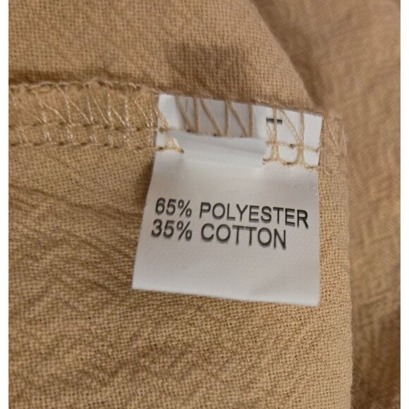 WT #1069 WOMENS LARGE MUSTARD COLOR PULLOVER TOP WITH UNIQUE HEMLINE - Picture 3 of 4